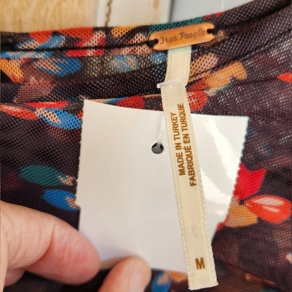 FREE PEOPLE Briella Ruched Midi-Dress - Twilight Combo‎ - Picture 7 of 9